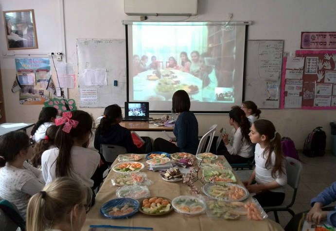 סדר טו בשבט משותף באוקראינה קרדיט בתי ספר תאומים