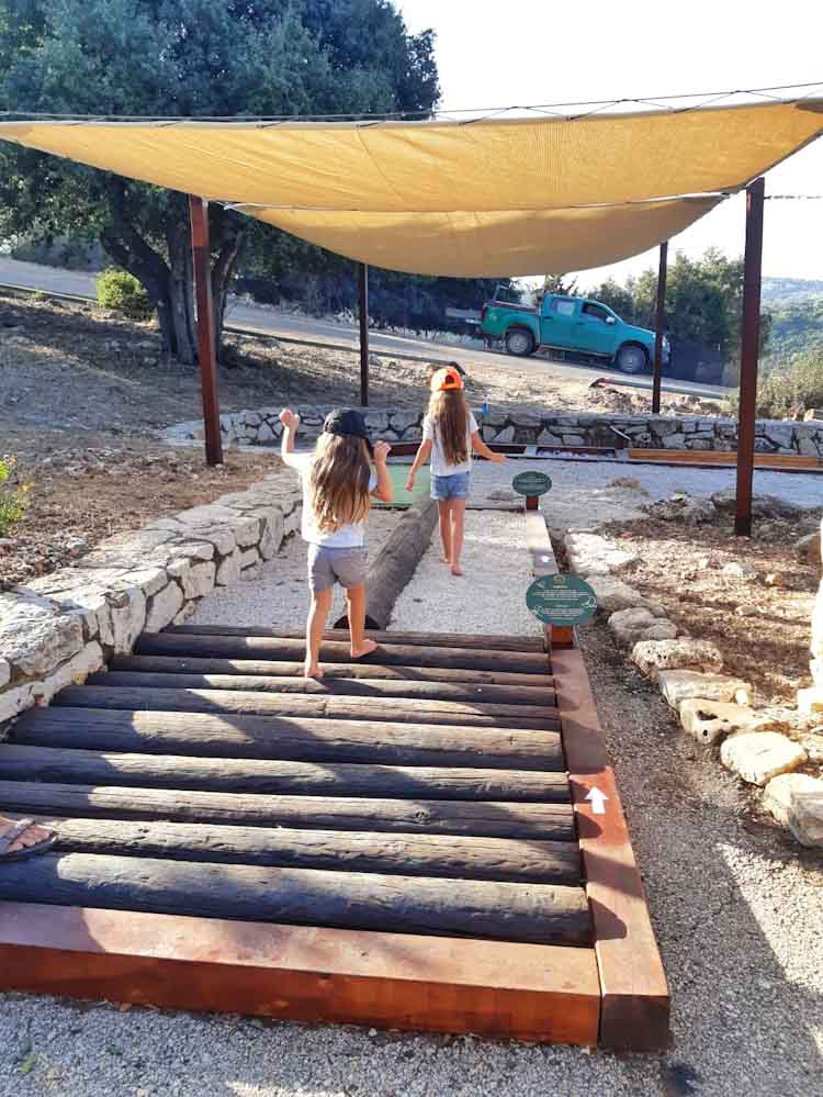 שביל הרגליים היחפות בפארק הכרמל. צילום" שרית פלאצ'י, רשות הטבע והגנים