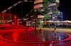 water park at night