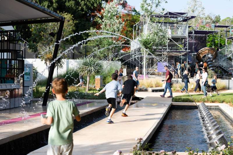 חג המים בגן המדע עש קלור במכון דוידסון לחינוך מדעי