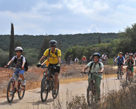 טיול אופניים עם ילדים - פארק יער עדולם