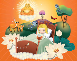 בודהה לילדים, בודהה לפני השינה, מדיטציה לילדים