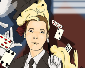 הזמנה ליום הולדת עם קוסם